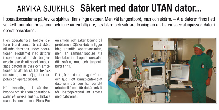 Arvika Sjukhus - Säkert med dator UTAN dator...